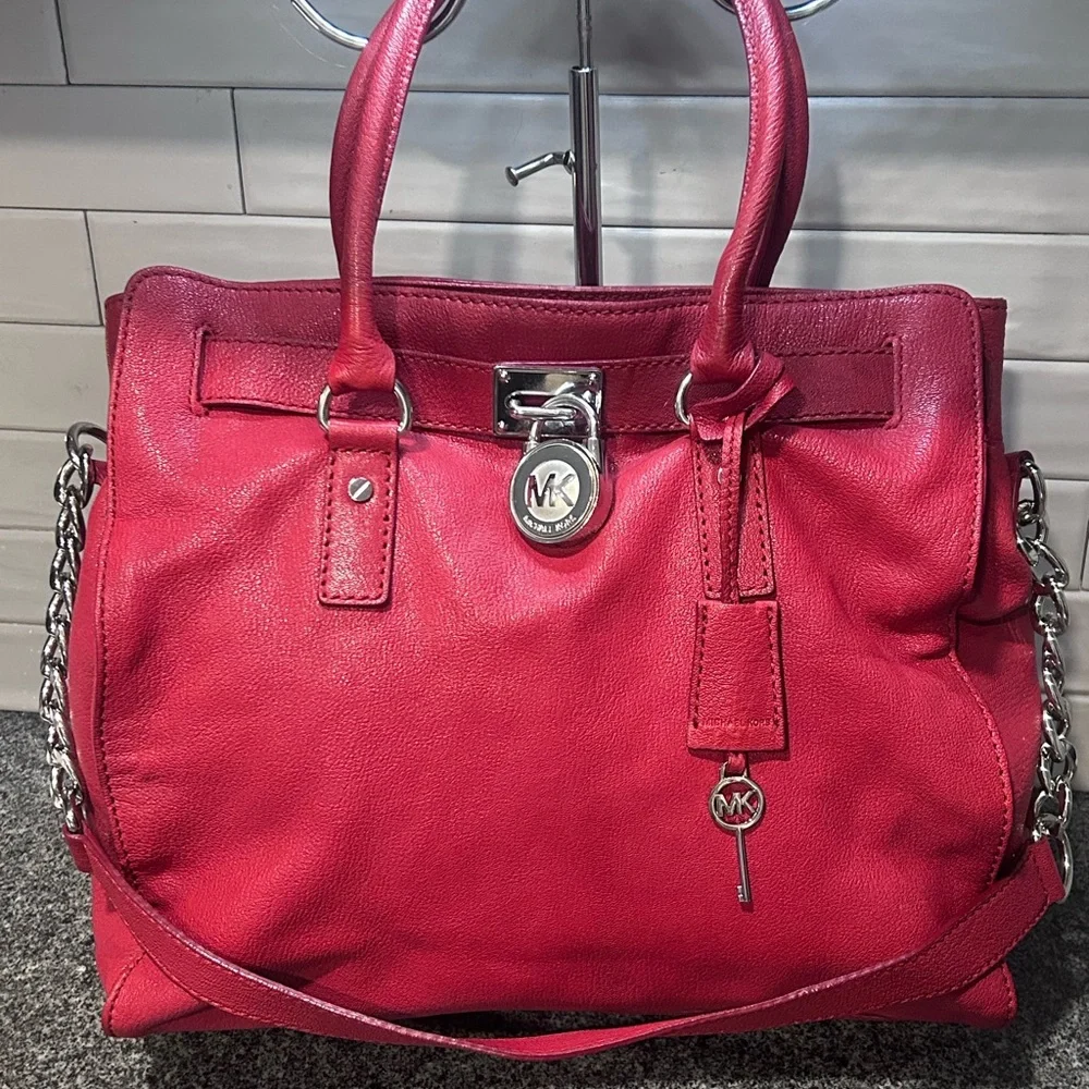 Michael Kors Fuchsia Leather Satchel